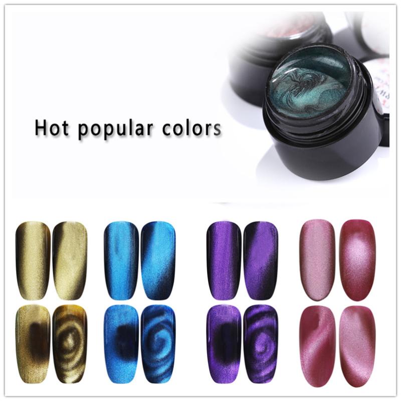 

RW5ML Magnetic 5D Cat Eye UV Gel Nail Polish Magnet Laser Nail Art Varnish Starry Sky Effect Soak Off UV Gel Lacquer, 167