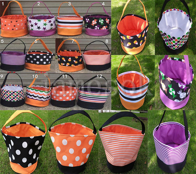 

New Halloween Bucket Gift Wrap Girls Boys Child Candy Collection Bag Halloween Handbag Spirit Festival Storage Basket Party Supplies dc711