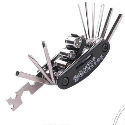 

2018 new 15-in-1 mountain bike multi-tool inner and outer hex screwdriver wrench combination outdoor multi-tool