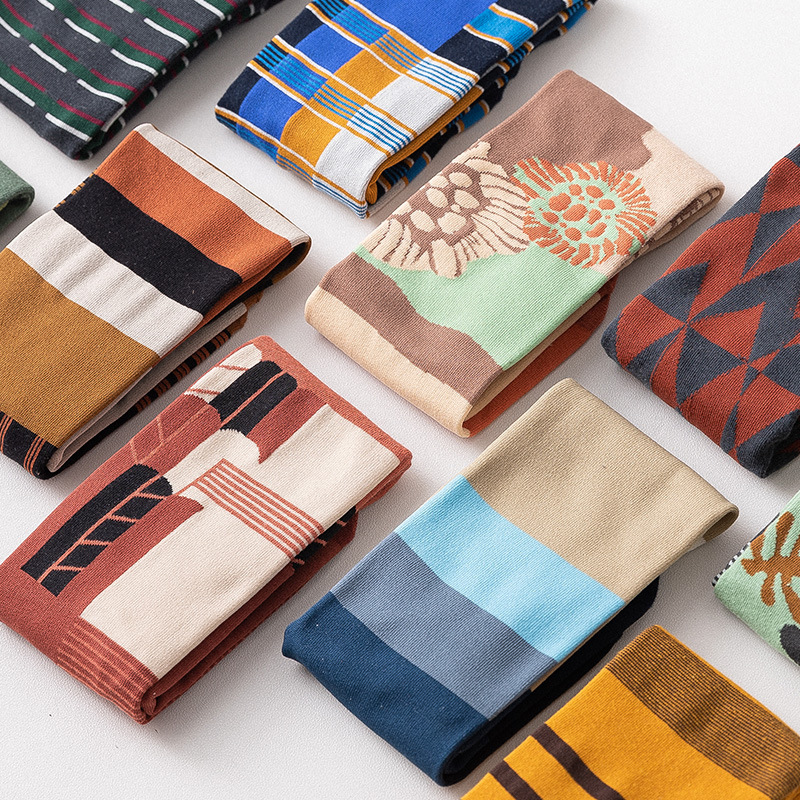 

Multicolor Cartoon Women Socks Breathable Absorbent Cotton leg Socks Female Personality Meias Women Harajuku