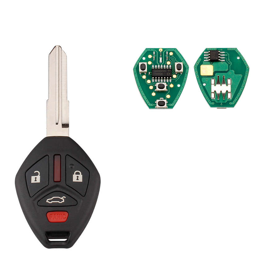 

3+1Buttons Smart Remote Key Transponder Chip ID46 For Mitsubishi Galant Eclipse 2007 2008 2009 2010 2011 2012 For OUCG8D-620M-A 313.8Mhz, Black