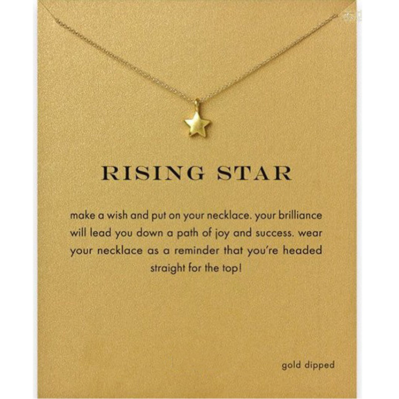

Fashion Star Necklace Women Pendant Clavicle Chain Statement Choker Necklaces Rising Star Gift Card Collares Valentine's Day