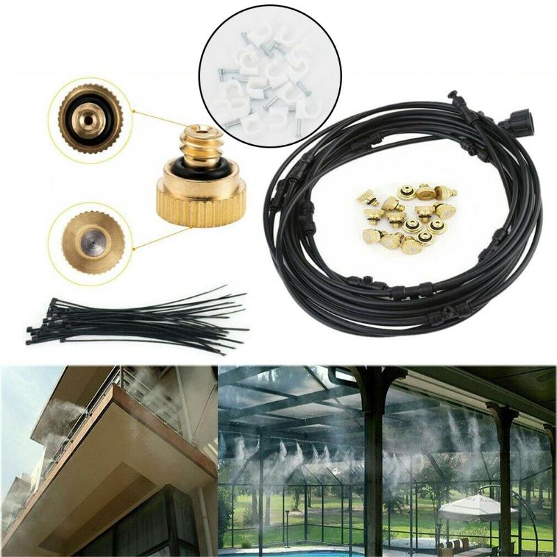 

19.6FT Outdoor Patio Water Mister Mist Nozzles Misting Cooling System Fan Cooler For Cooling Your Outdoor Living Areas, As pic