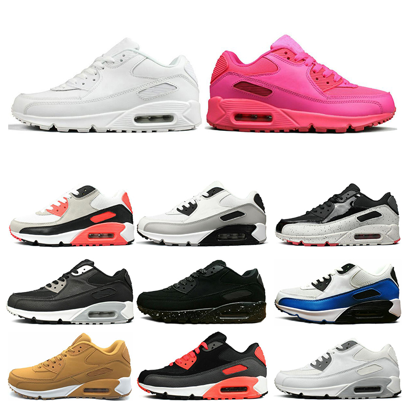 

2019 Triple White Black Yellow Mens womens Running Shoes Grey Pink Mens Trainers Cushion Surface Breathable Sports Sneakers size 36-45, Color 14 36-40