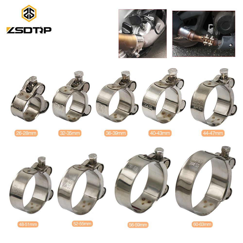 40-63mm Fascette Stringitubo Morsetto Clip Tubo Di Scarico Flitro Aria Motociclo