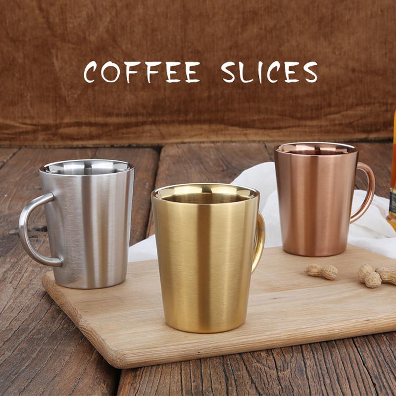 

Big Stainless Steel Beer Mug 12oz Coffee Cup With Handle Double Wall Tea Mug Insulation Anti Scalding Coffee Tumbler Customizable DBC VT1138, 3 colors