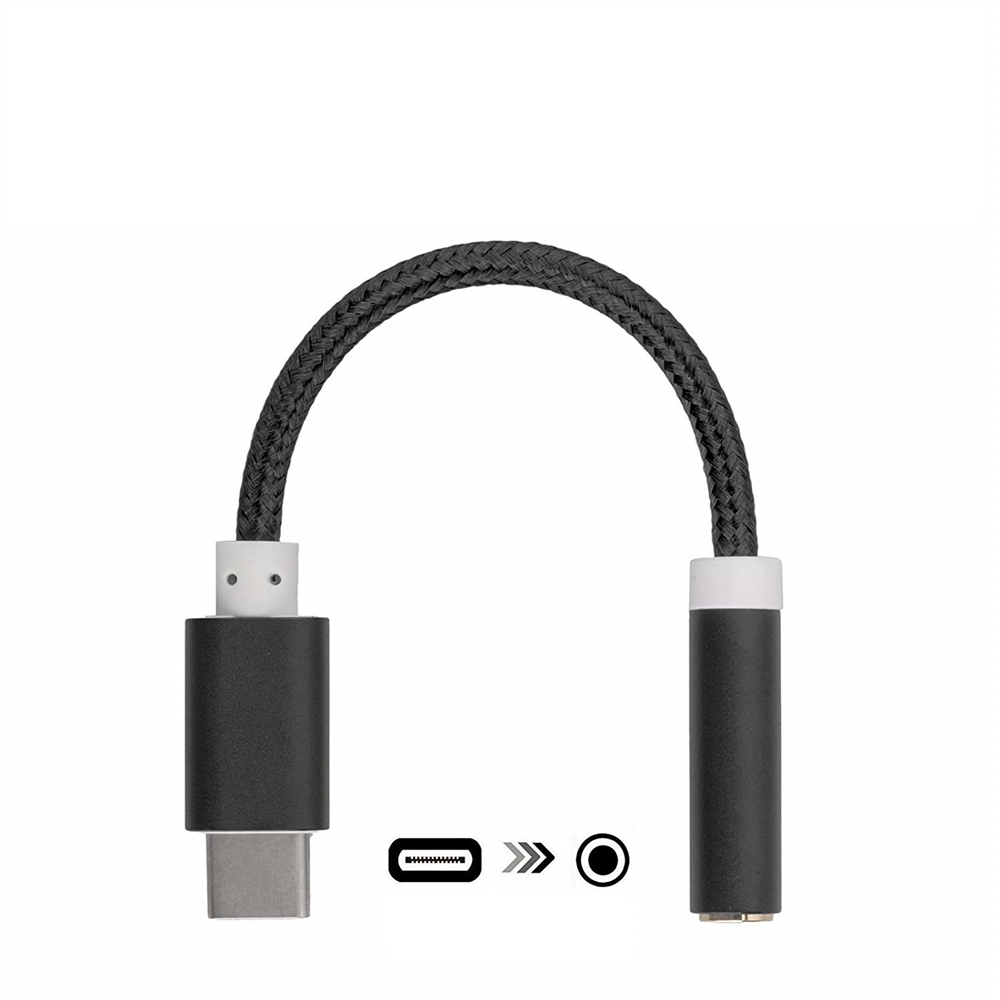 

2 PCS USB Type C to 3.5mm Female Stereo Audio Headphone Jack Adapter Cable, Black