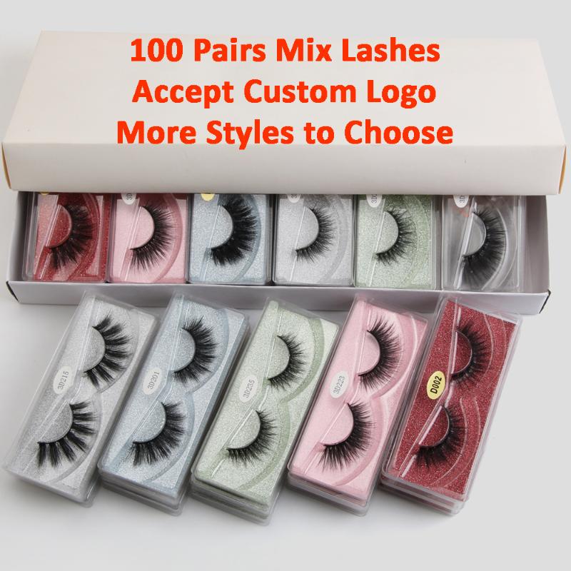 

MAANGE 10/20/30/50/100/150 Pairs Wholesale 3D Mink Lashes Makeup Mink Eyelashes False Eyelashes Eyelash Extension Strip Lashes