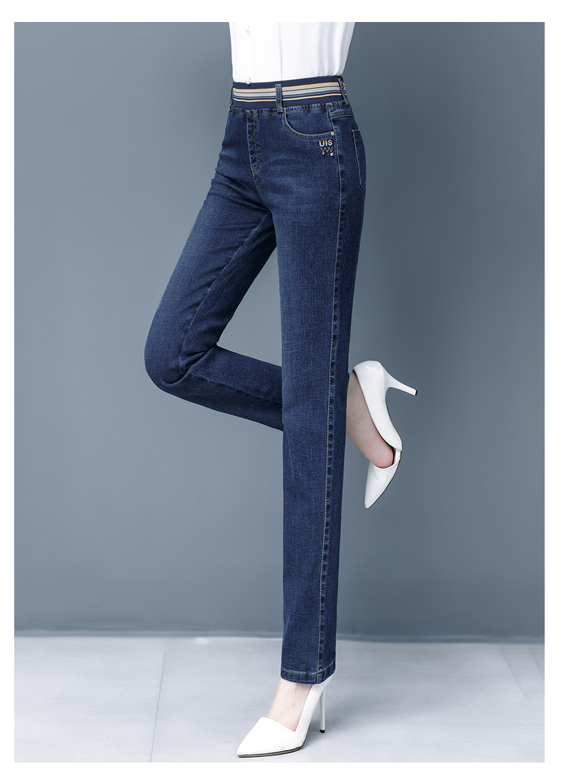 

Dark Blue Cultivate One'S Morality Big Yards Fat Mm Long Pants