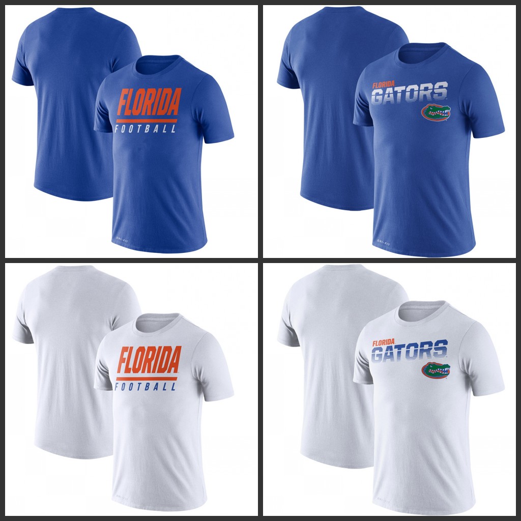 

Florida Gators College Tops Sideline Legend Performance T-Shirts Printed Short Sleeve O-Neck Tee football Team Sports Tshirts size S-3xl, As shows