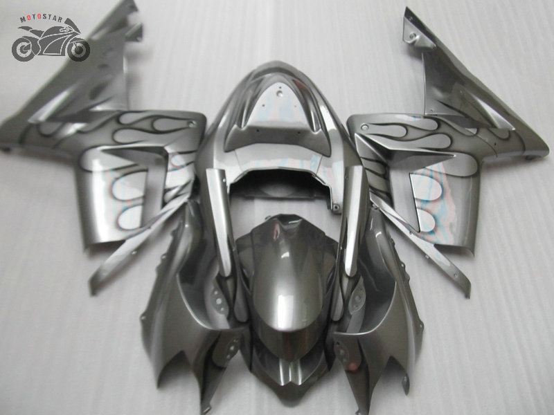 

Free Custom ABS fairing kits for Kawasaki Ninja ZX10R 2004 2005 silver motorcycle fairings kits ZX-10R 04 05 ZX 10R 04-05, Same as the picture