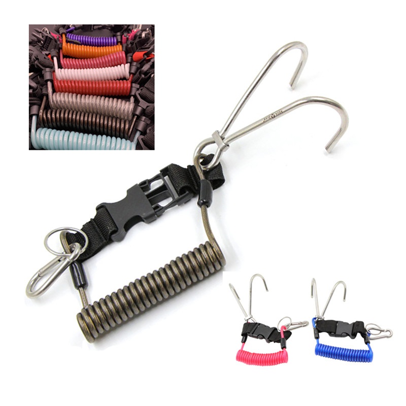 

New Hot Stainless Steel Diving Reef Hook Diving Safety Double Hook Quick-Release Outdoor Underwater Sport Accessories new