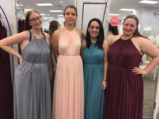 slimming bridesmaid dresses