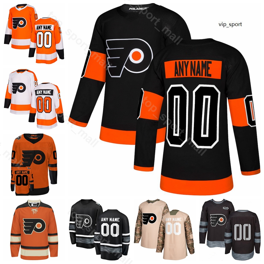 

Kids Women Philadelphia Flyers Mascot GRITTY Jersey Hockey James van Riemsdyk Travis Sanheim Oskar Lindblom Orange Black, Men orange