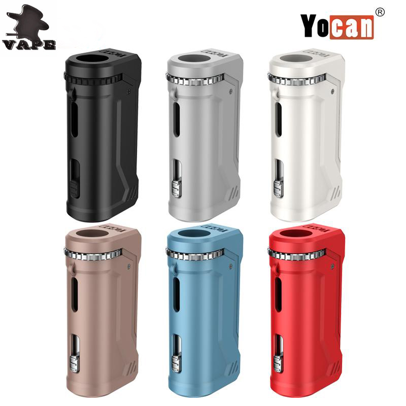 

Authentic Yocan UNI PRO Box Mod 650mAh Preheat VV Battery For 510 Thick Oil Vape All Width Of Cartridge Ecig With OLED Display, Gold