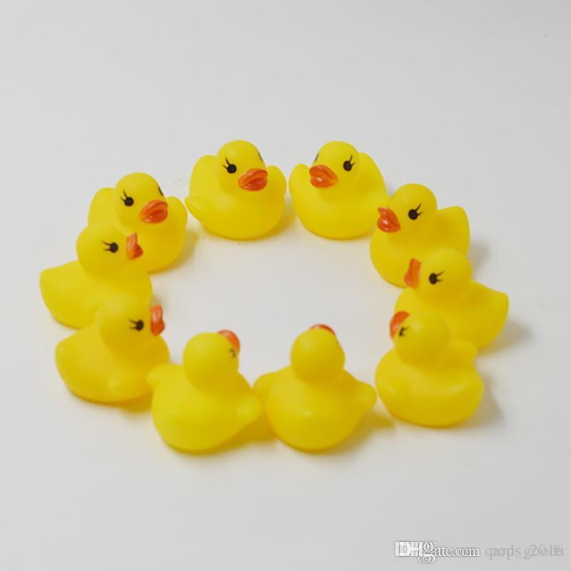 

High Quality Baby Bath Duck Toys Sound Mini Yellow Rubber Duck Bathtub Duckling Toys Children Swimming Beach Gift