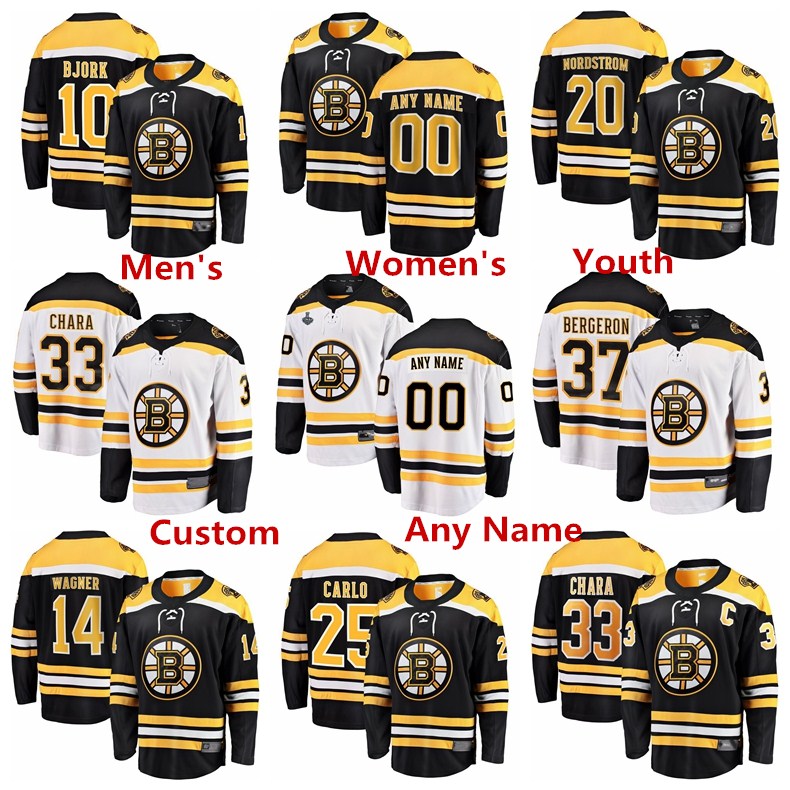 

Boston Bruins Joakim Nordstrom Zdeno Chara Patrice Bergeron Chris Wagner Brandon Carlo Zdeno Chara Custom Stitched Hockey Jerseys, Mens white 2019 golden edition