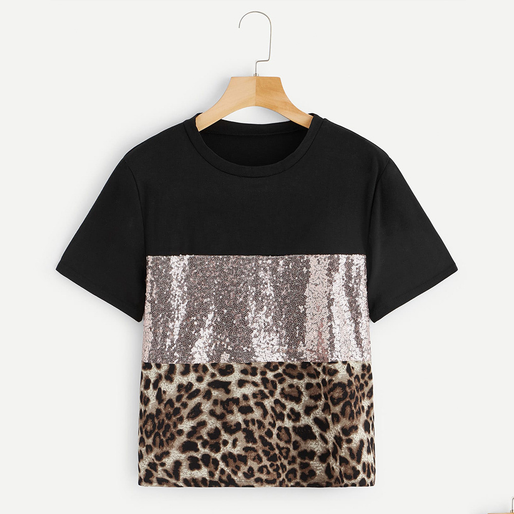 camiseta blanca lentejuelas