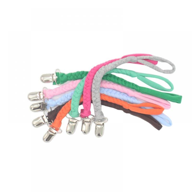 

1/4Pcs Baby Nipple Holder Soother Chain For Infant Baby Teether Accesories Delicacy Handmade Weave Leather Pacifier Clips Chain