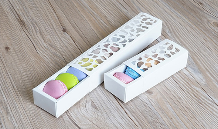 

10/20/40pcs Macaron Box 4 color kraft paper box for White Macarons boxs kraft packaging cookie macarons candy packing