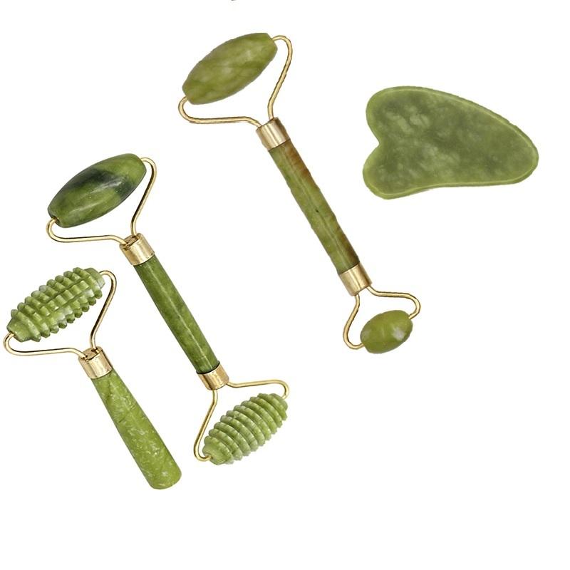 

1pc 2 Sizes Facial Massage Roller Plate Double/Single Heads Jade Stone Massager Eye Face Neck Thin Lift Relax Slimming Tools