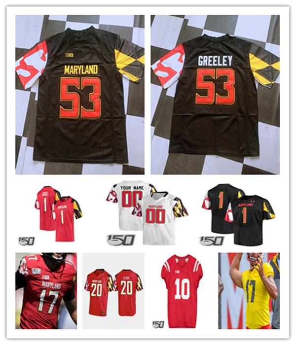 

2019 College Maryland Terrapins Football Jersey Josh Jackson D.J. Moore Sam Okuayinonu Stefon Diggs Brian Cobbs Joseph Petrino Ayinde Eley, Black