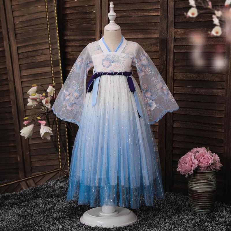 

Chinese Hanfu Dress Girl Summer Clothes Chinese Traditional Costume Cospaly Princess Dress For Girl Deguisement Princesse Fille, 02