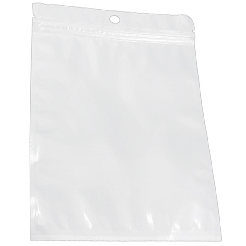 

100PCS White Self Seal Zipper Plastic Packaging Pouch Pack Bag Zipper Closure lock Storage Bag