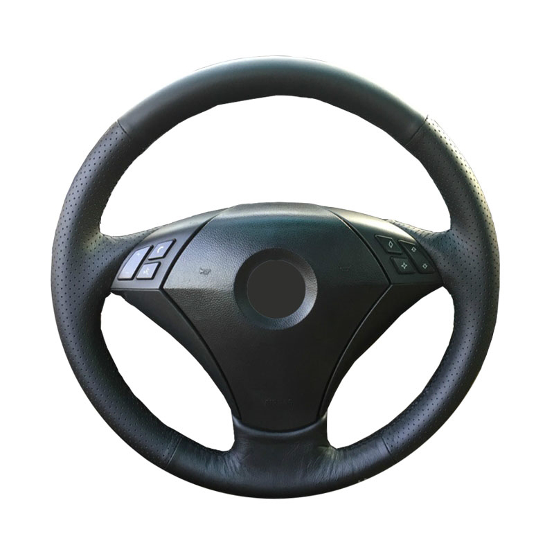 

DIY Genuine Leather Car Steering Wheel Cover For 530 523 523li 525 520li 535 545i E60 / Protect Steering-wheel