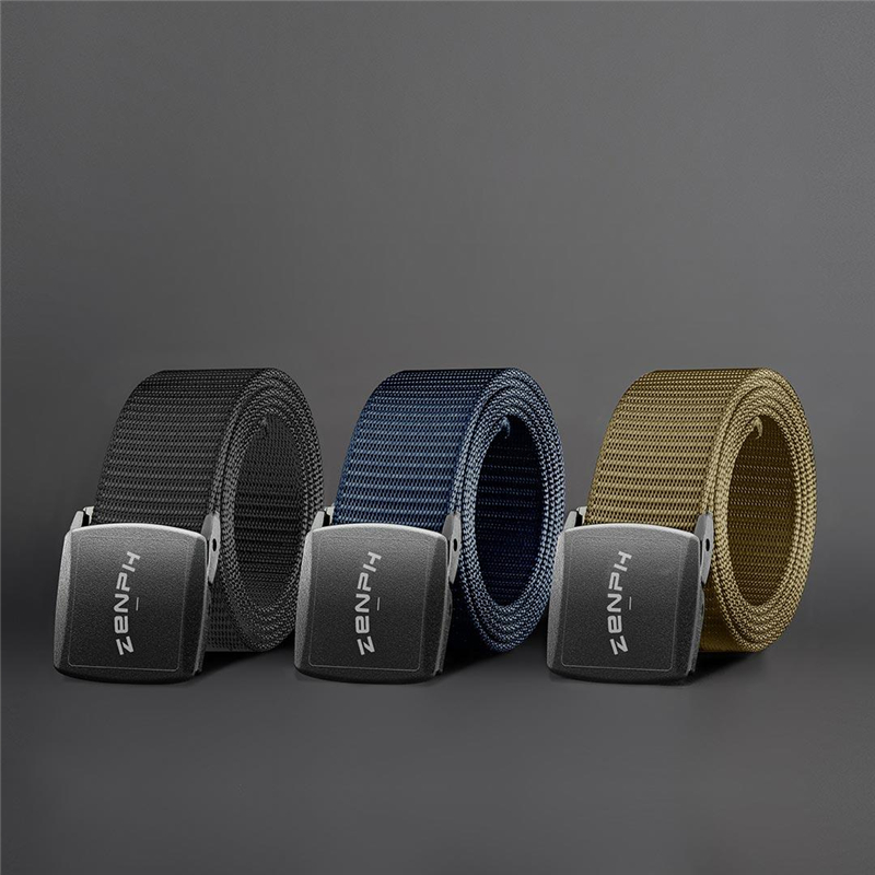 

Zenph Nylon Tactical Belts YKK Plastic Buckle Waist Belt Adjustable Outdoor Quick Release Hunting Training Belt Men, Black