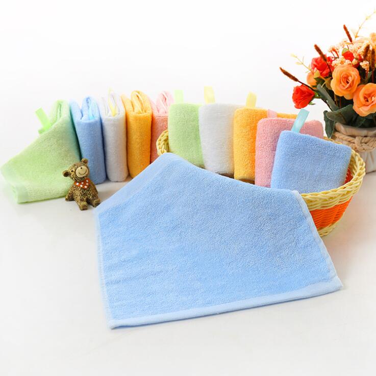 

Infant Face Towels Baby Bamboo Fiber Handkerchief Kids Hook Square Towel Face Towel Solid Wipe Cloth Wrap Toddler Bibs 25*25cm YP262