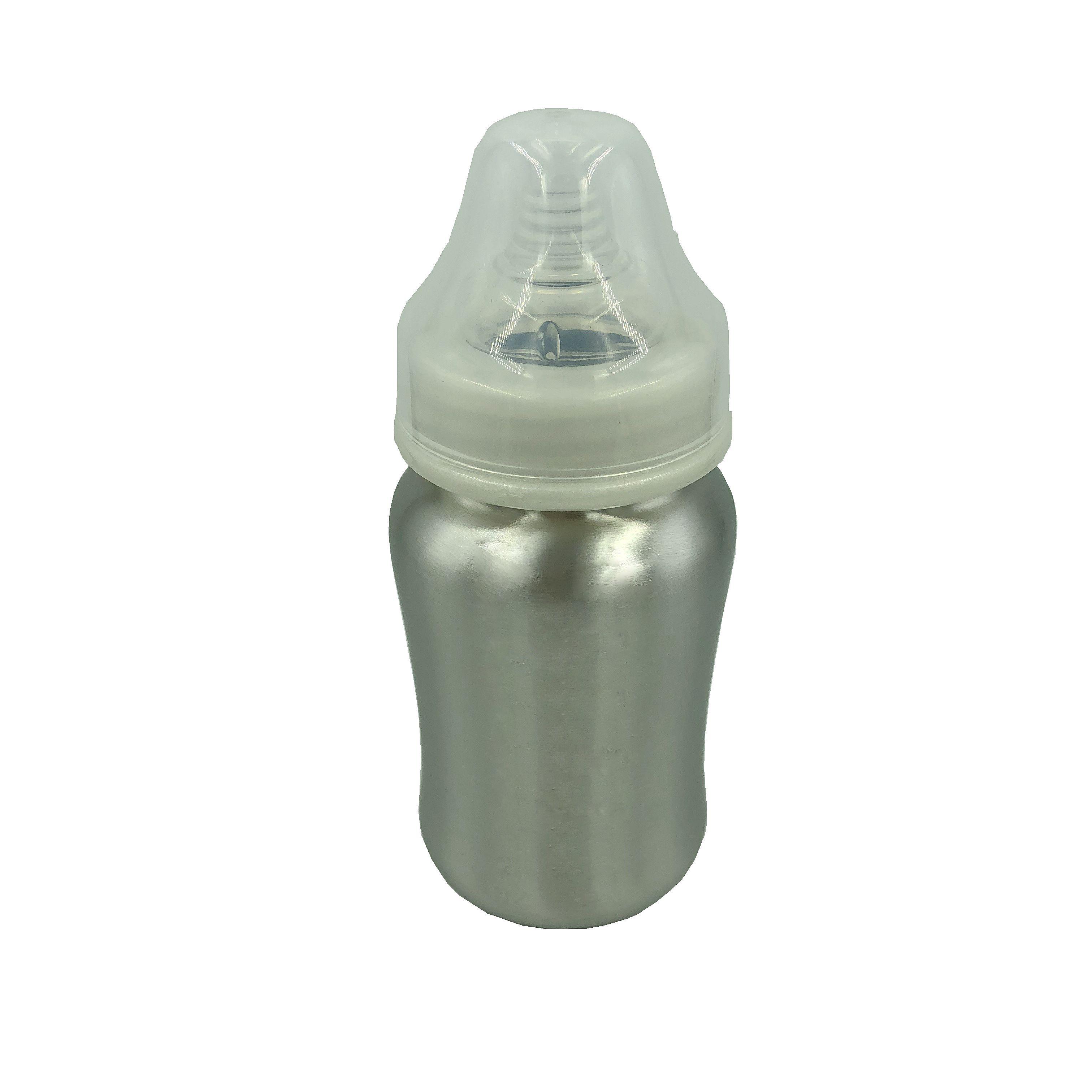 New Stainless Steel Baby Bottle Nipple Milk Nursing Bottles