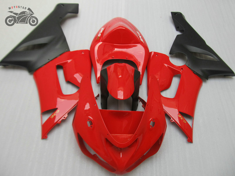 

100% Injection molding fairing kit for Kawasaki ZX6R 2005 2006 ZX636 bright red black motorcycle fairings set Ninja ZX-6R 05 06 GH54, Same as the picture shows