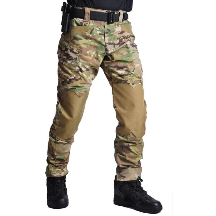 

Fashion New Mens Climbing Trousers Capris Tactical Waterproof Outdoor Camouflage Multi-pocket Training Army Team Pants Size S-3XL, Free shipping