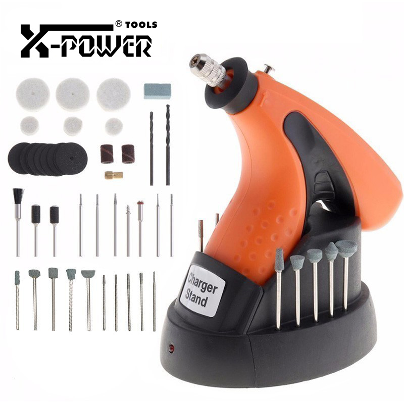 

X-power Multi Function Cordless 3.6V Mini Drill Electric Grinder Polishing Machine Engraving Power Tools And Variable 43pcs Bits
