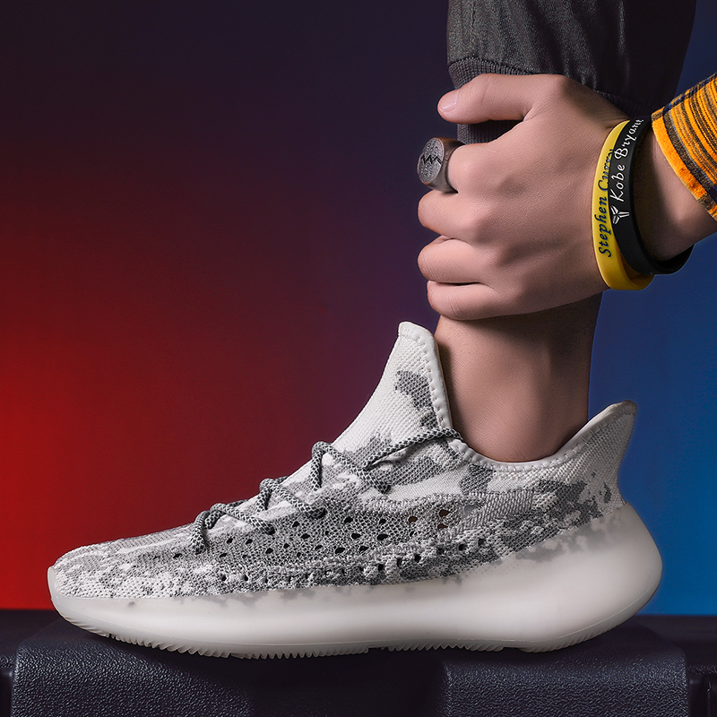 

Brand Designer Men's Coconut Sneakers 2020 Hottest Trend Running Casual Shoes Men Mesh Ventilation Anti-skid Fashion Sport Shoes, Black