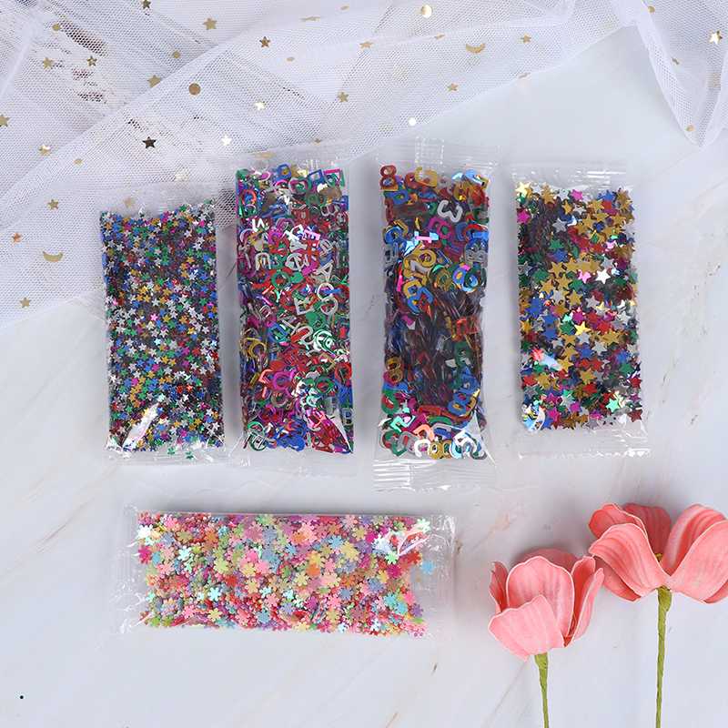 

10g/Pack Mix Macaroon Colors Nail Sequins For Craft Glittering Star Heart Sakura Sequin Paillettes DIY Manicure Nail Art NEW