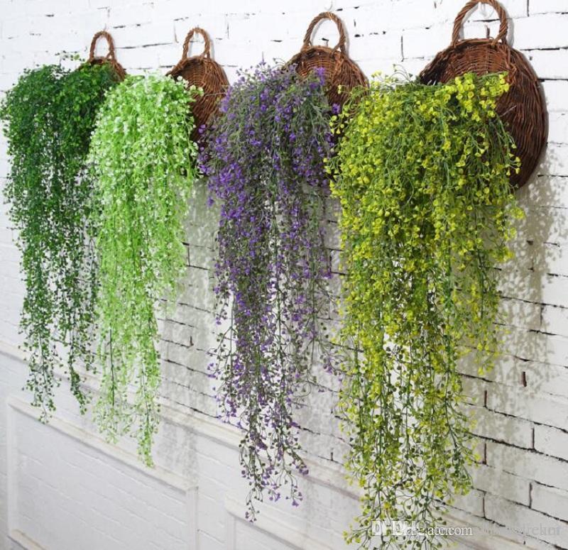 

Artificial flowers vine ivy leaf silk hanging vine fake plant artificial plants green garland home wedding party decoration, D01