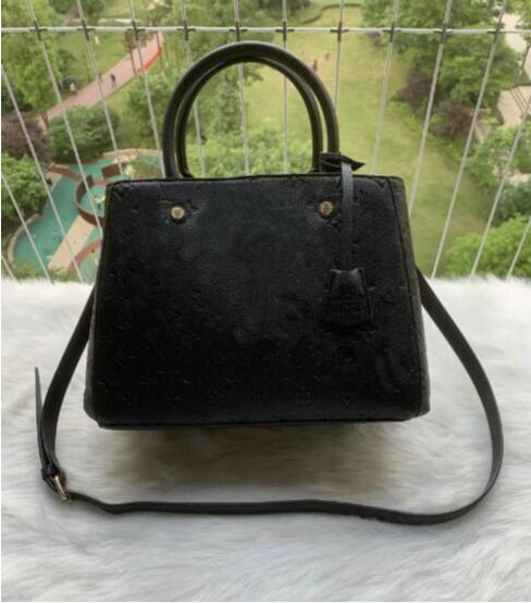 

2020 Hot Designers handbags purses women crossbody bag old embossing shoulder bags messenger bag fashion chain bag wallet clutch bags totes, Black