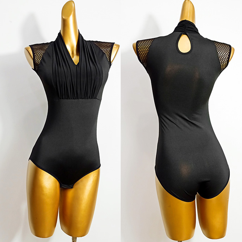 

Summer Dance Tops Women Latin Dance Dress Black Bodysuit For Ballroom/Tap Clothes Competitive Wear Practice Tops VDB2020