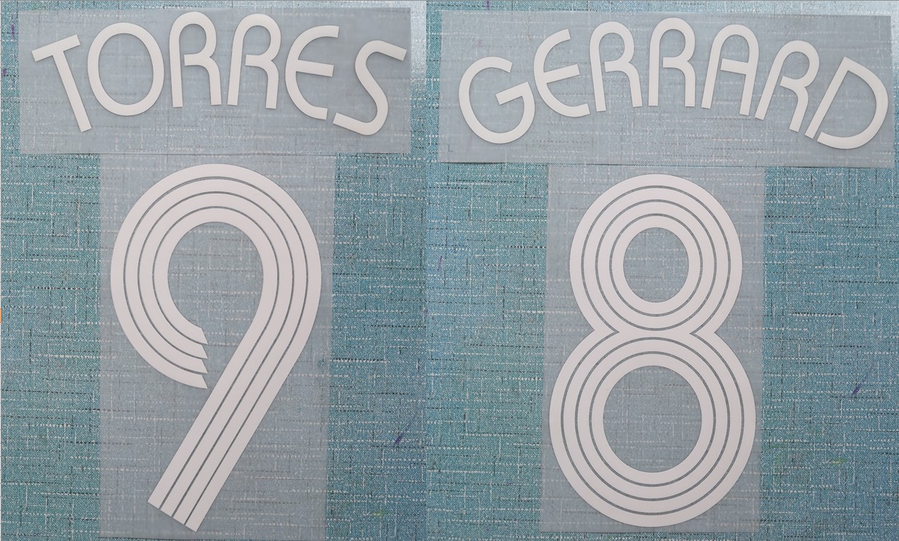 

2008-2009 home GERRARD TORRES white nameset patch badge