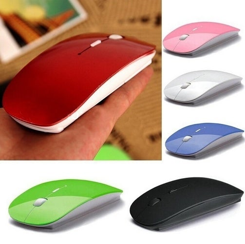 

1Pc Ultra Thin USB Optical Wireless Mouse 2.4G Receiver Mouse Cordless Computer PC Laptop Desktop Sunrise