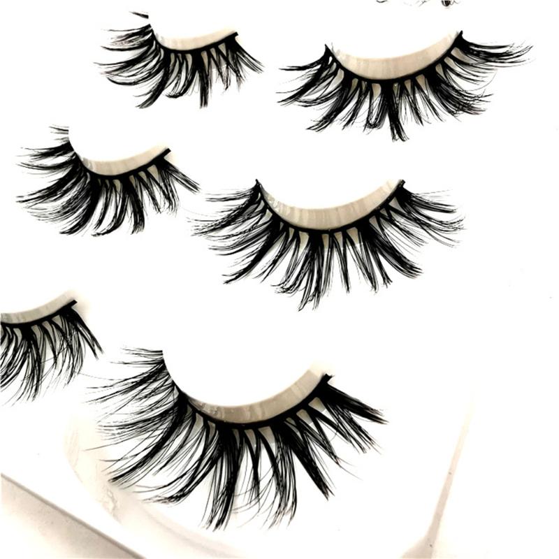 

NEW 10 pairs 8-25mm fake Eyelashes Pure Mink Eyelashes HandMade Dramatic Volume Extension False