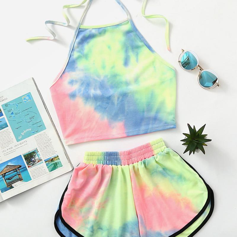 

Summer Women Bikinis Sets Beach Holiday Sweet Printed 2Pcs Set Swimwear Hot Sale Girls Fashion Colorful Halter Bikinis #15