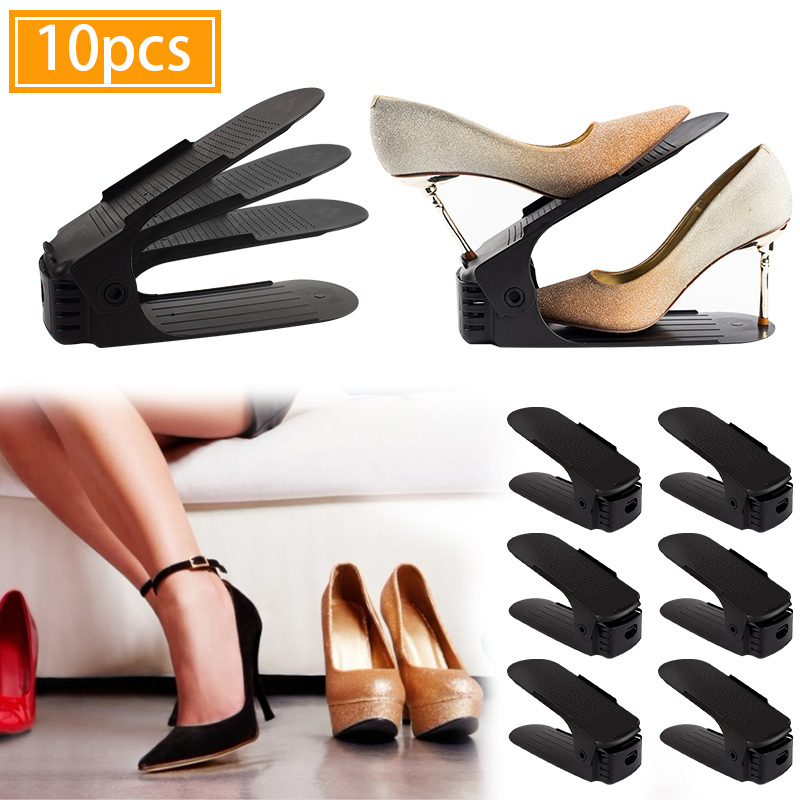 Mixed Color organizador zapatos Soporte de calzado organizador de calzado con ranura 8PCS Ahorro de espacio de Almacenamiento de Zapatos duradera