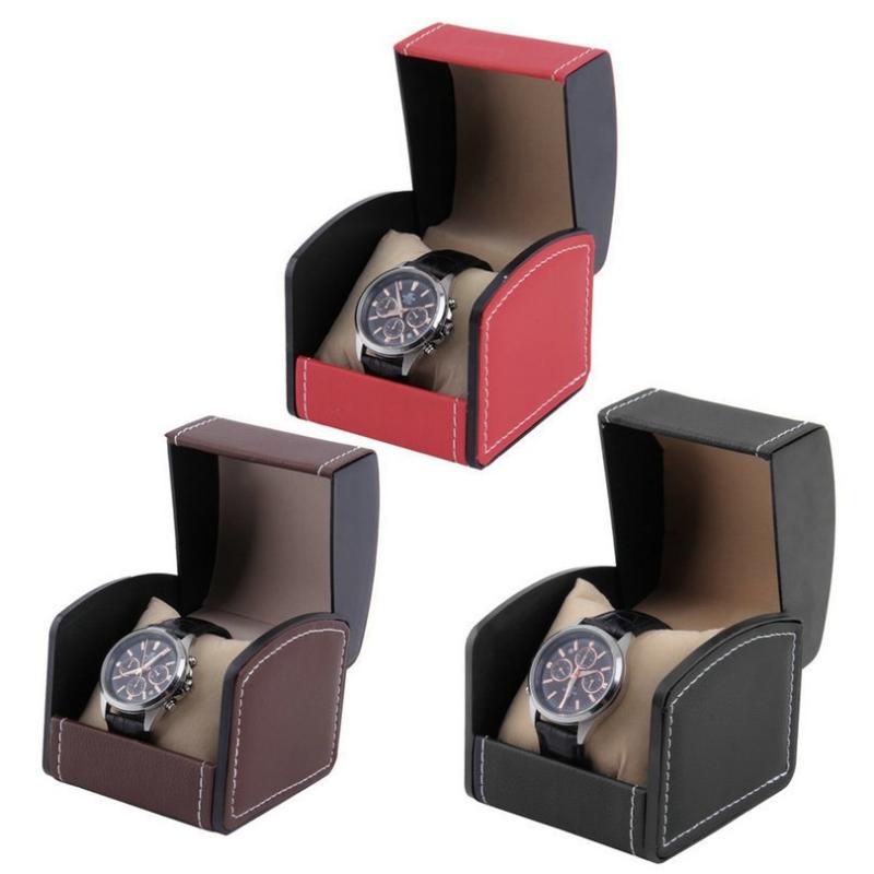 

Leather Watch Box Gift Boxes With Pillow Jewelry Watch Packaging For Bangle WristWatch Box Relogio Masculino