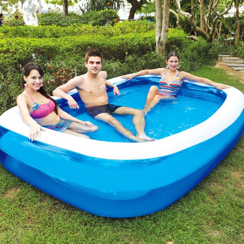 

Large Inflatable Swimming Pool Children Adults Bathing Tub Baby Home Use Paddling Pool Summer Inflatable Square Kids