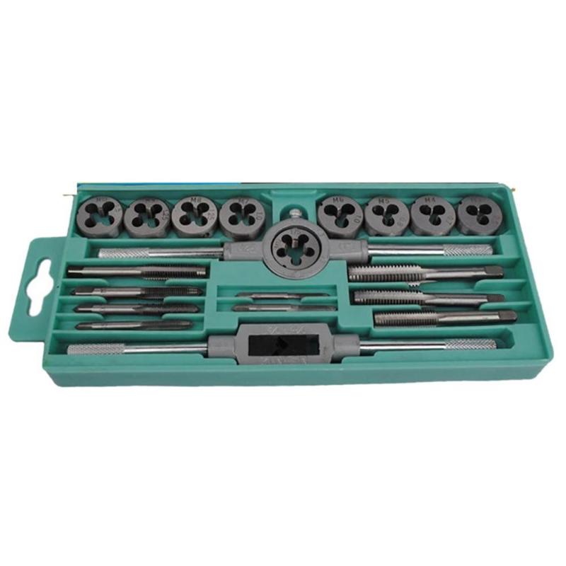 Vis Écrou Robinet et Die Set avec Clés et Filetage Jauge Heavy Duty M3-M12 40Pcs