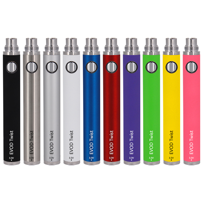 

650mah EVOD Twist Battery Adjustable Voltage Battery Electronic Cigarette for MT3 CE4 Atomizer 510 Thread battery Vision Spinner