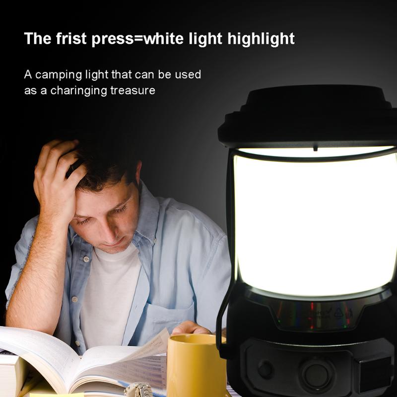 

Emergency Camping LED Rechargeable Light Camp Lamp USB Dimmable Spotlight Work Light Waterproof Searchlight Torch